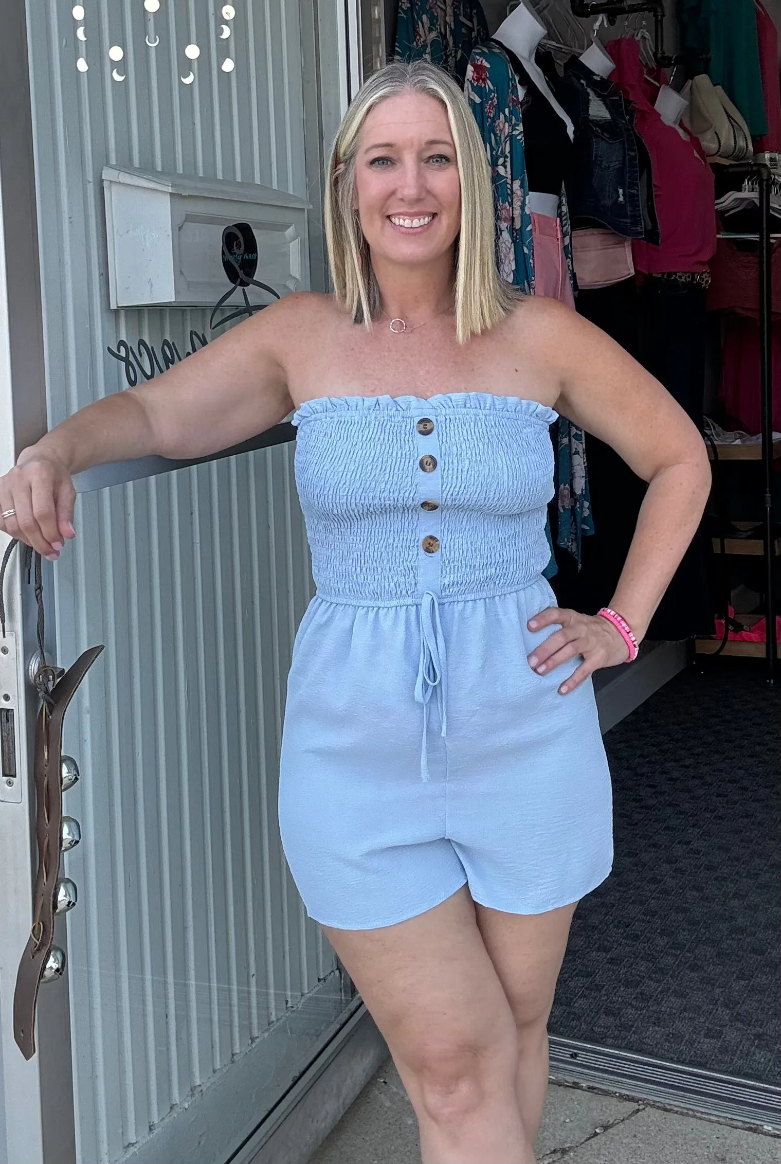 Tube Top One-piece Shorts