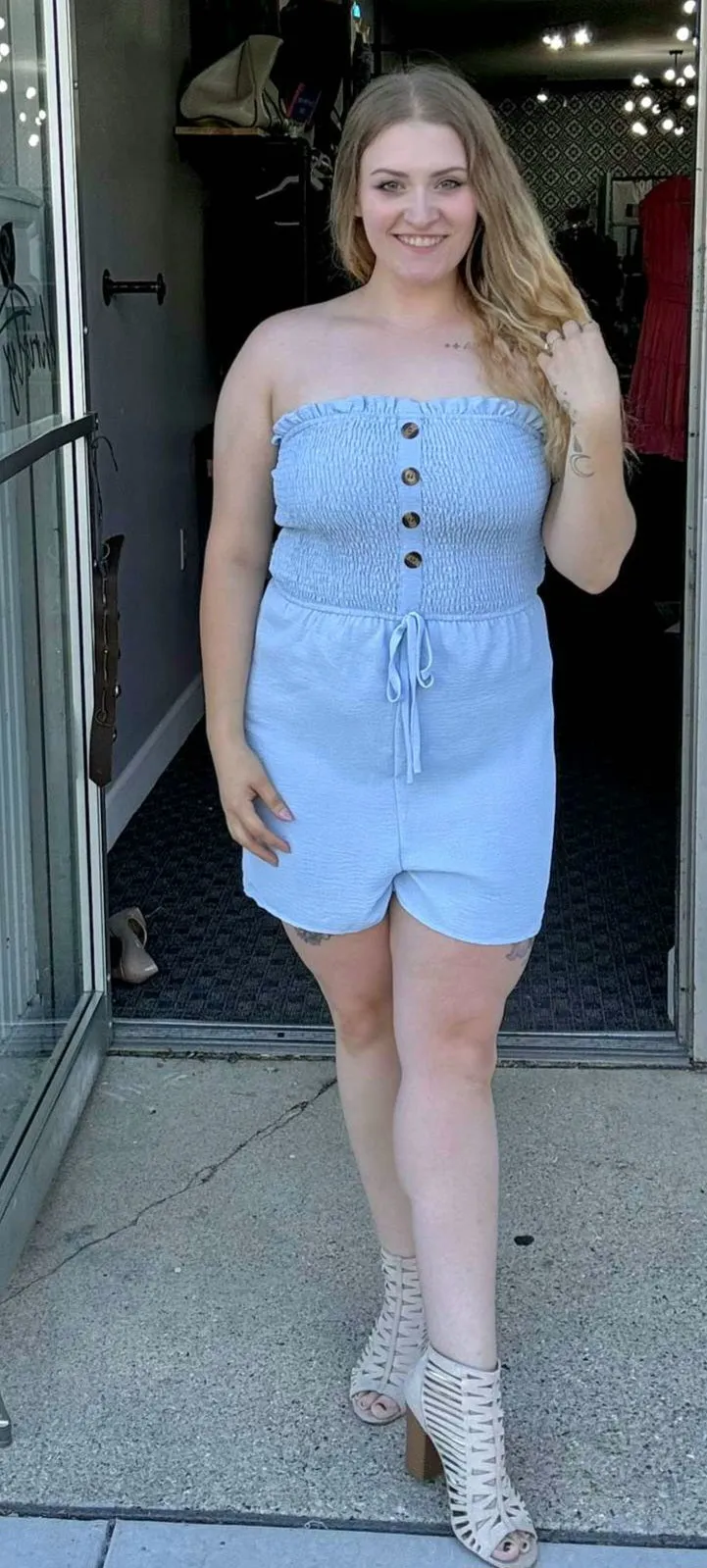 Tube Top One-piece Shorts
