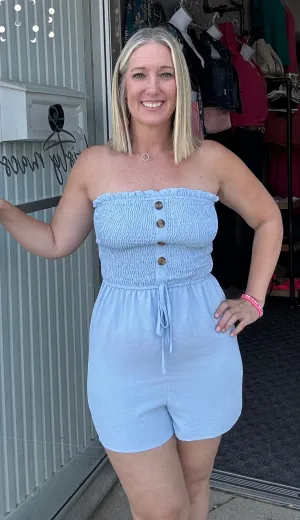 Tube Top One-piece Shorts