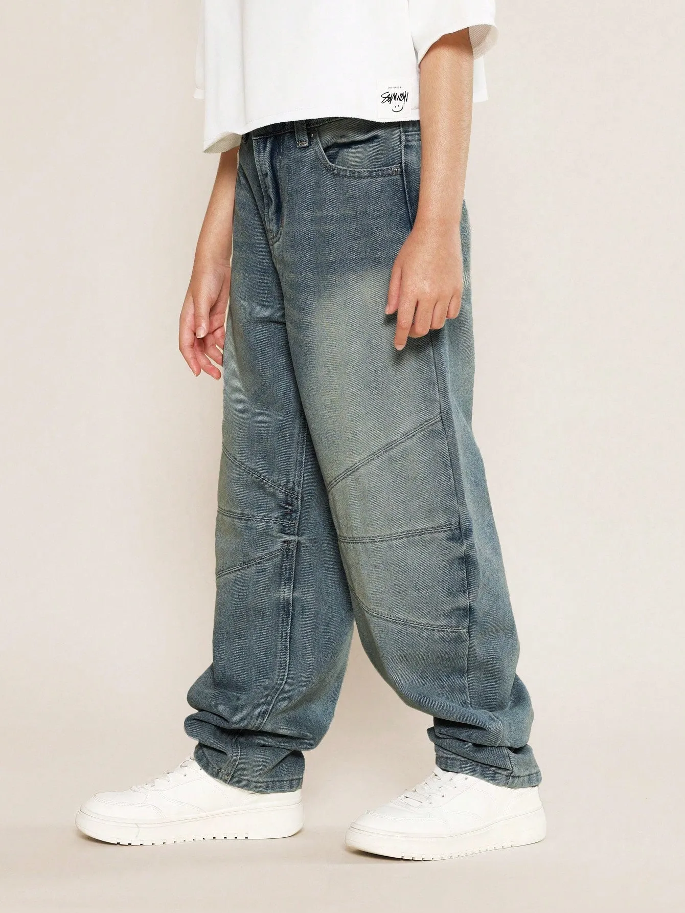 Tween Girls Barrel Leg Jean