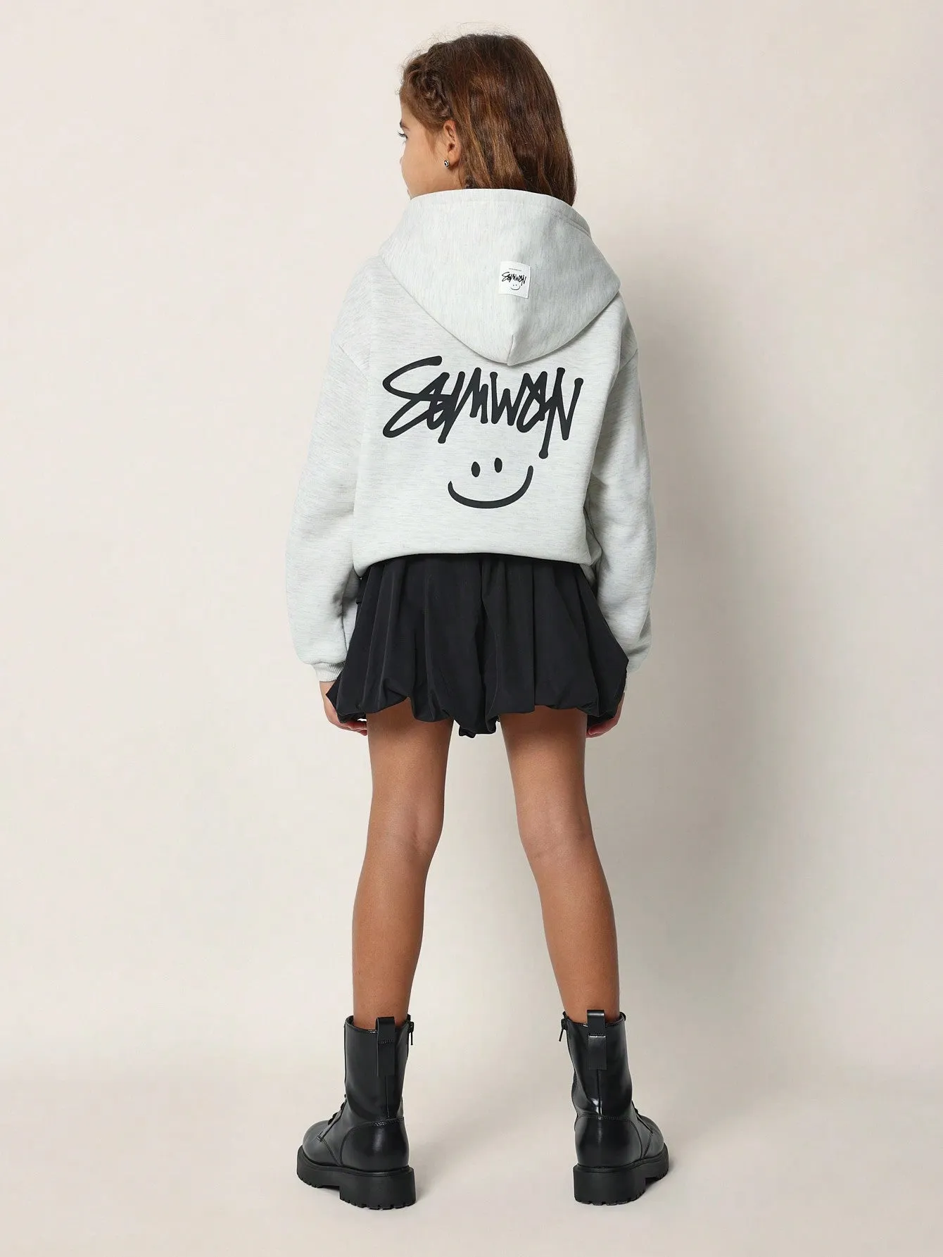 Tween Girls Nylon Puff Ball Skirt