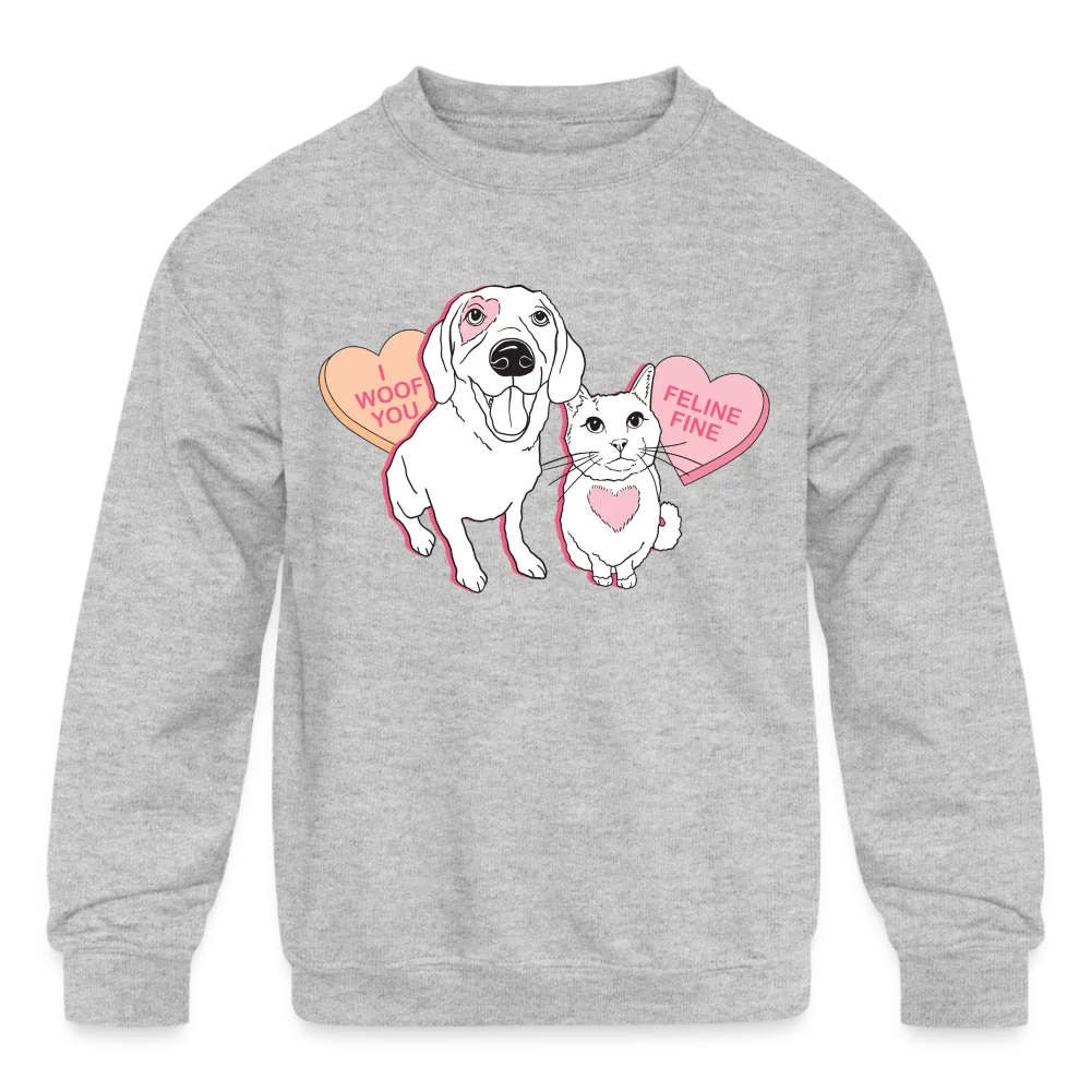 Valentine Hearts Kids' Crewneck Sweatshirt