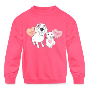 Valentine Hearts Kids' Crewneck Sweatshirt
