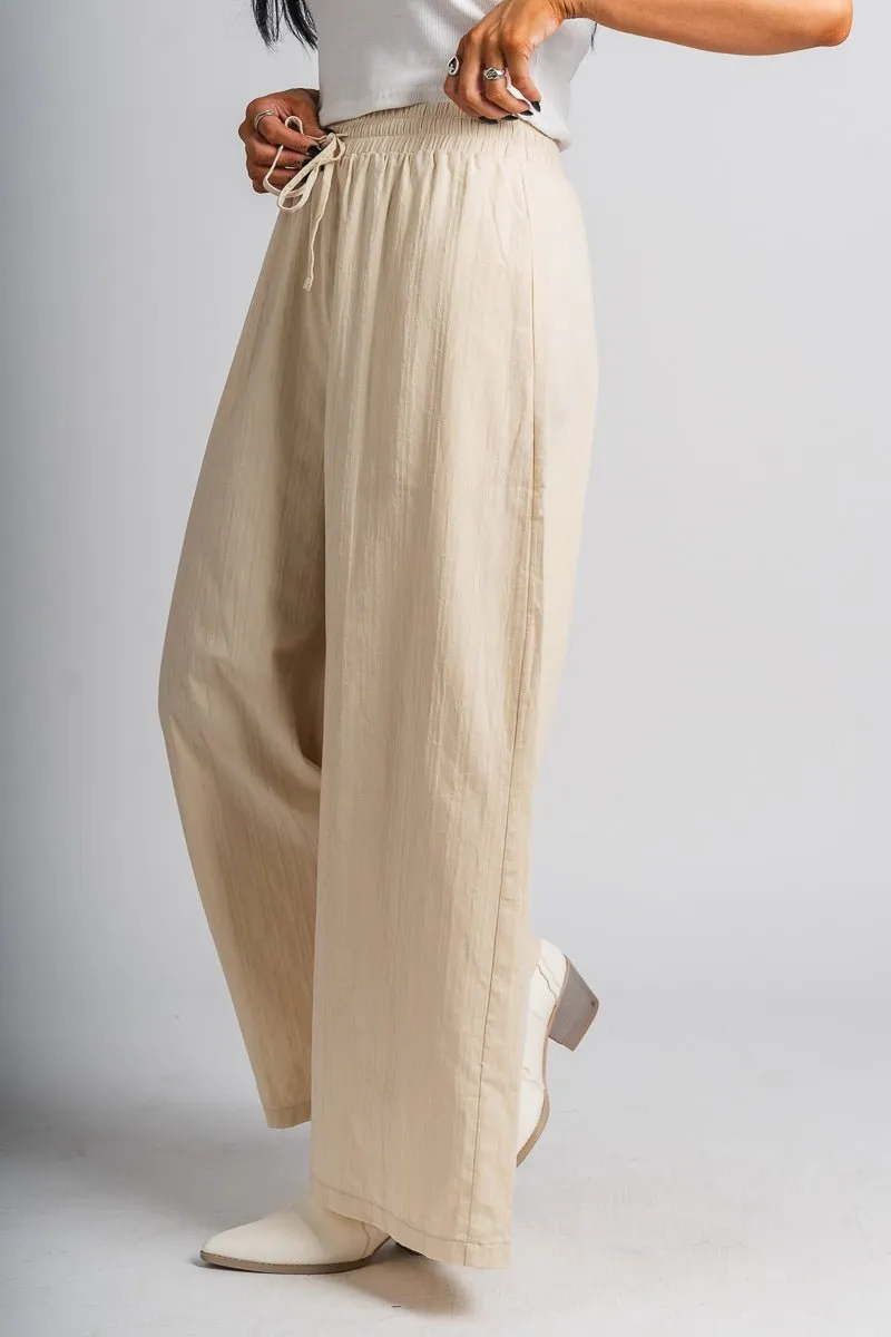 Wide leg pants beige