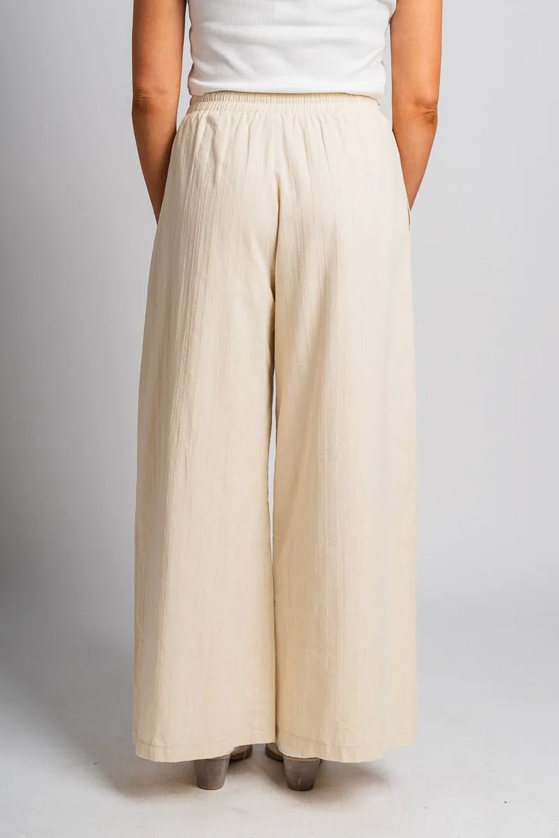Wide leg pants beige