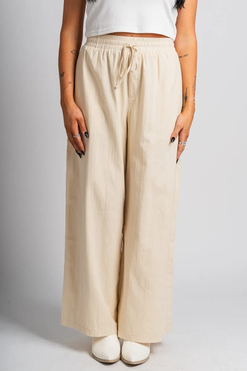 Wide leg pants beige