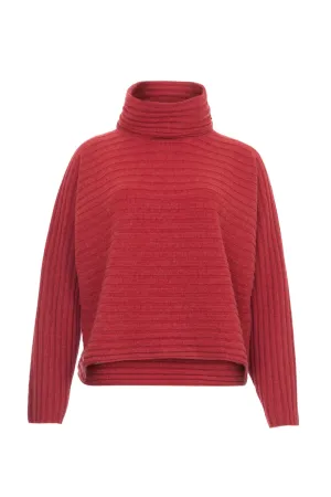 WIDE RIBBED RELAXED TURTLENECK