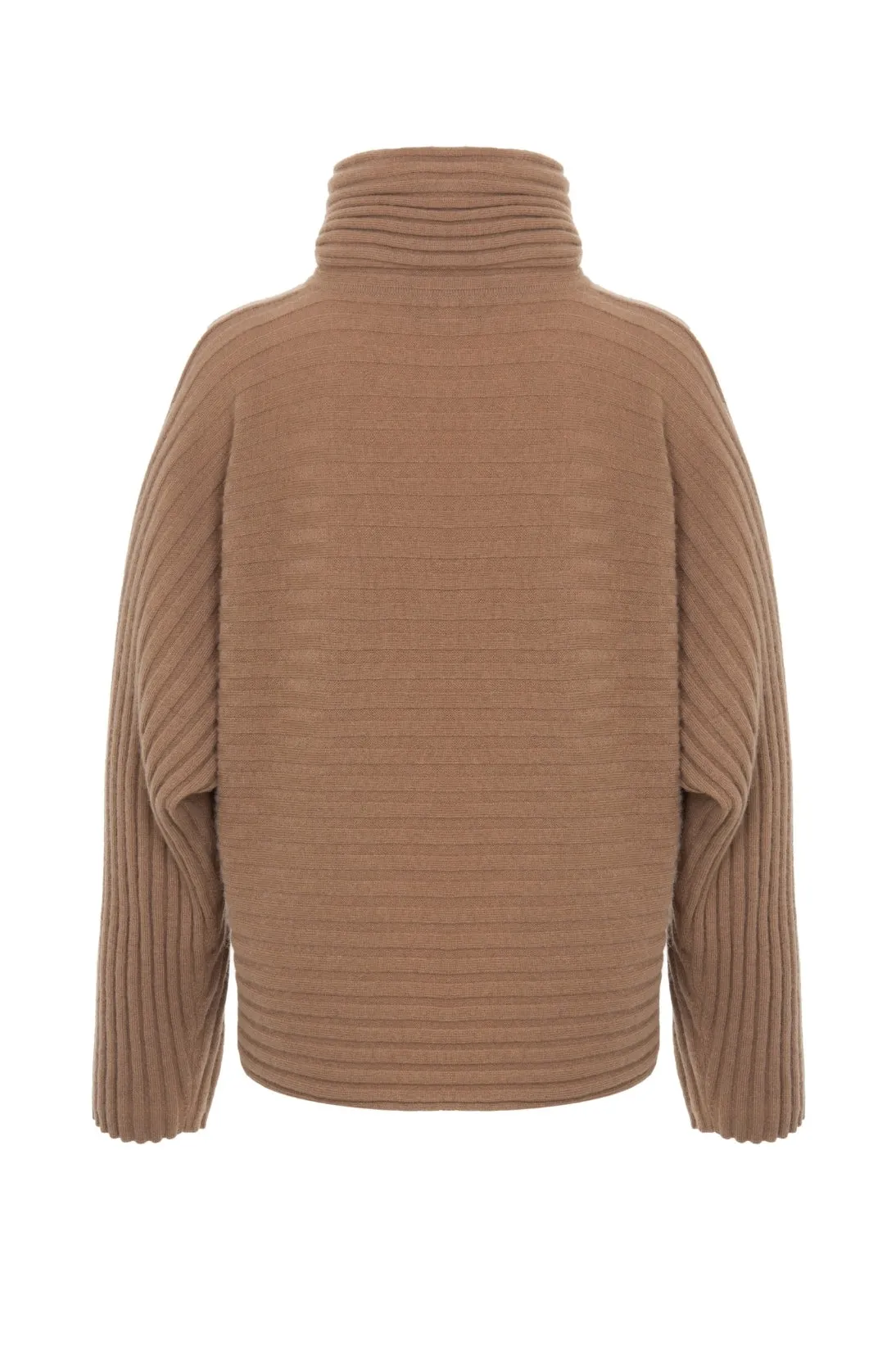 WIDE RIBBED RELAXED TURTLENECK