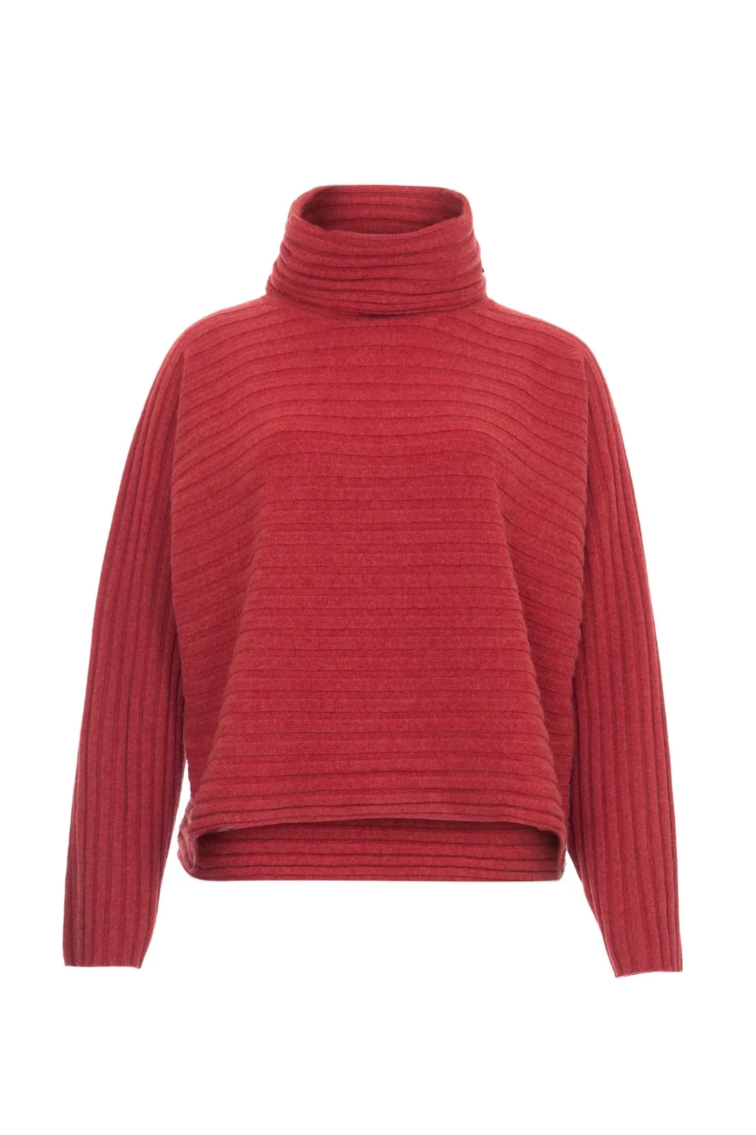WIDE RIBBED RELAXED TURTLENECK