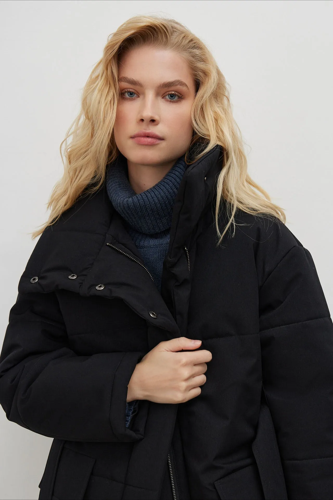 Winter Stylish Belted Puffer Coat