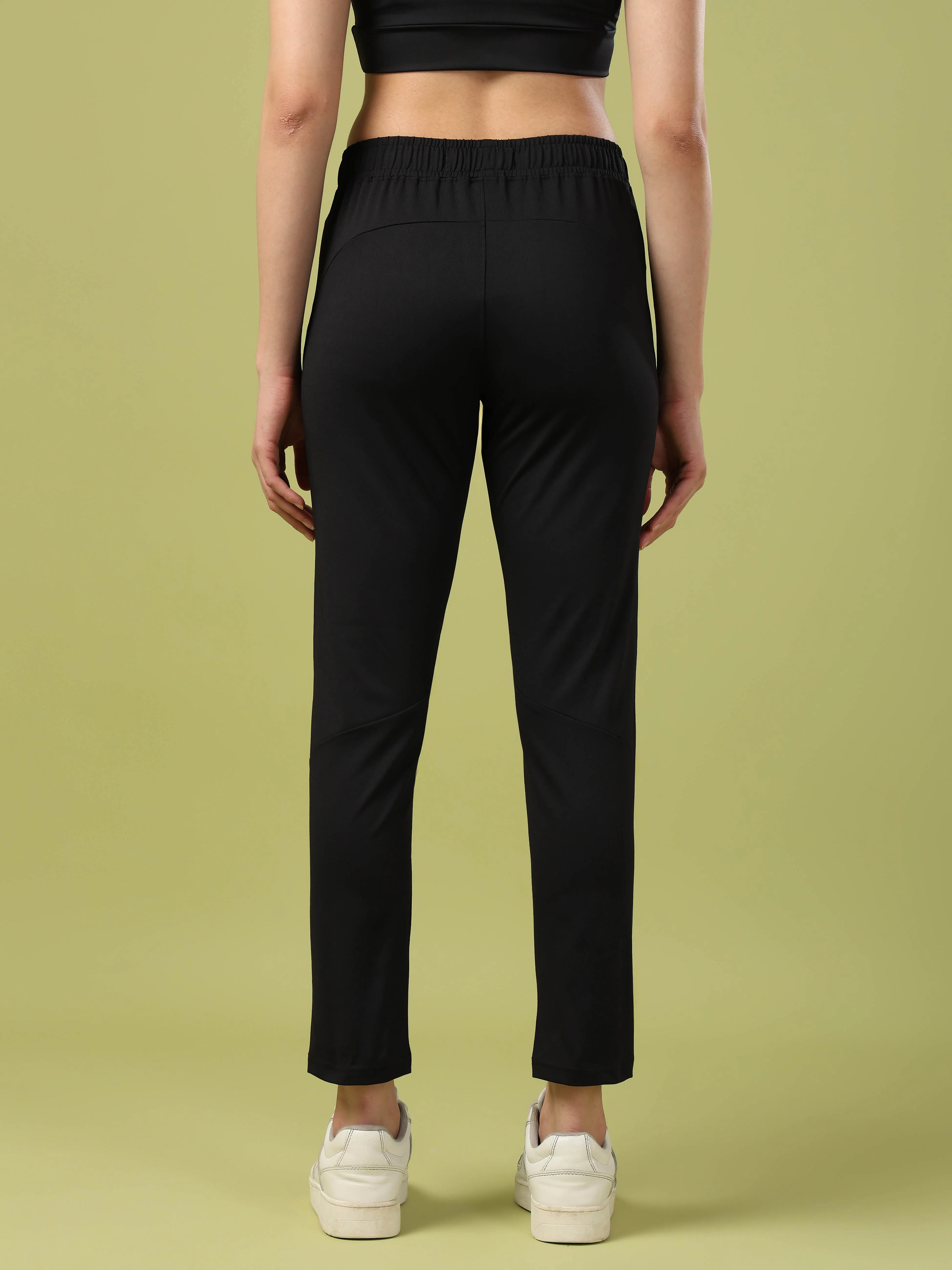 Women Solid Straight Fit Trackpants with 4 Way Crispy