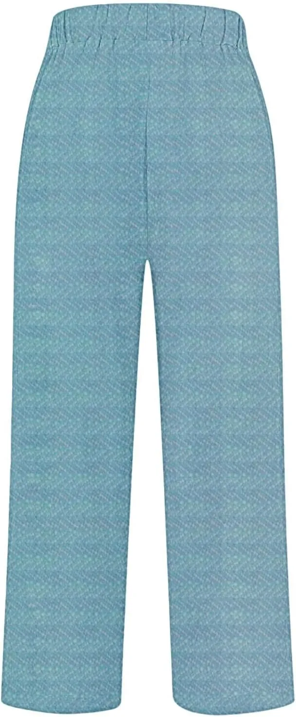 Women's Wide Leg Pants with Pockets Casual Loose Pants Wide Leg Loose Cotton Linen Palazzo Women's Beach