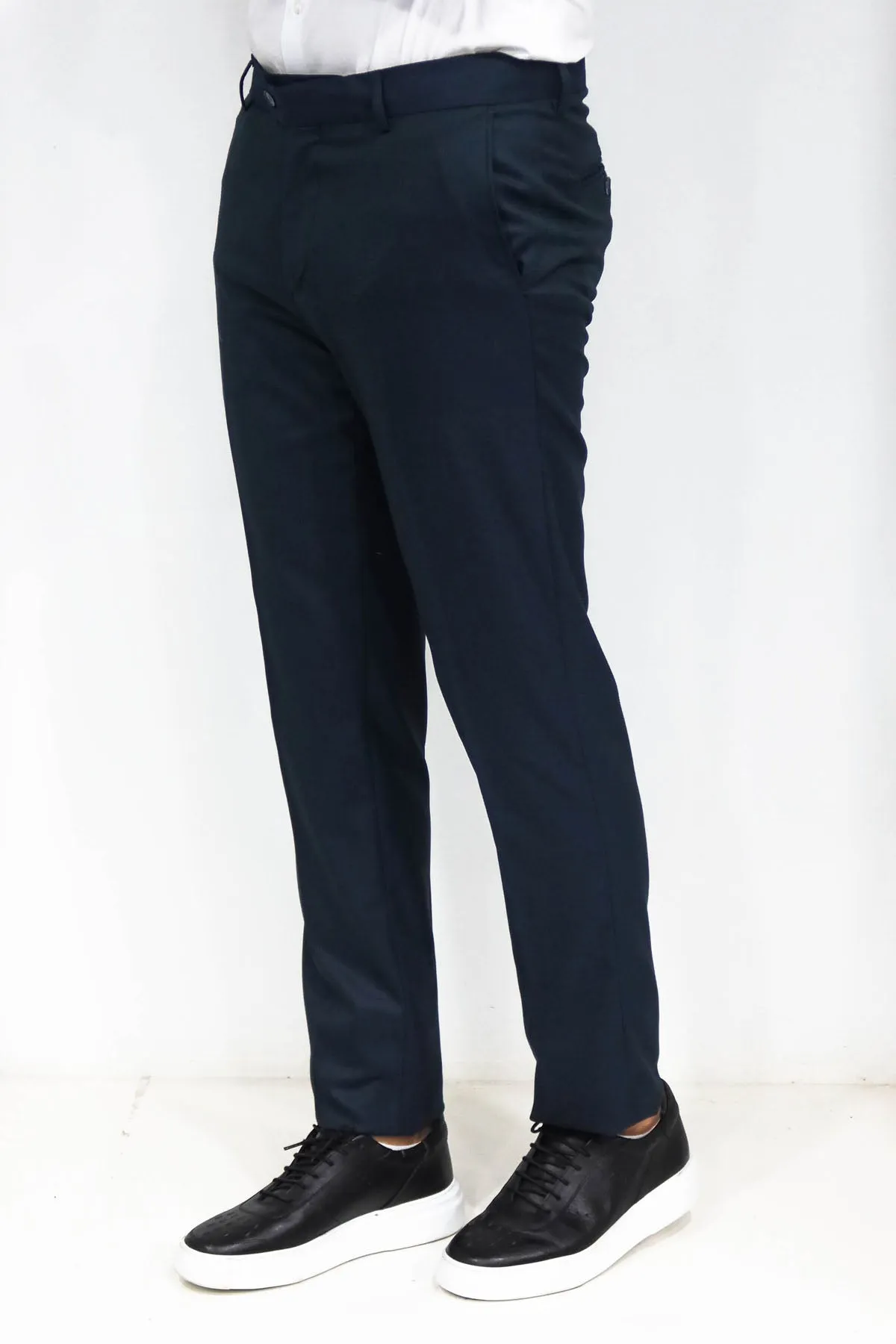 WSS Slim Fit Textured Oil Green Men Trousers  - Singen